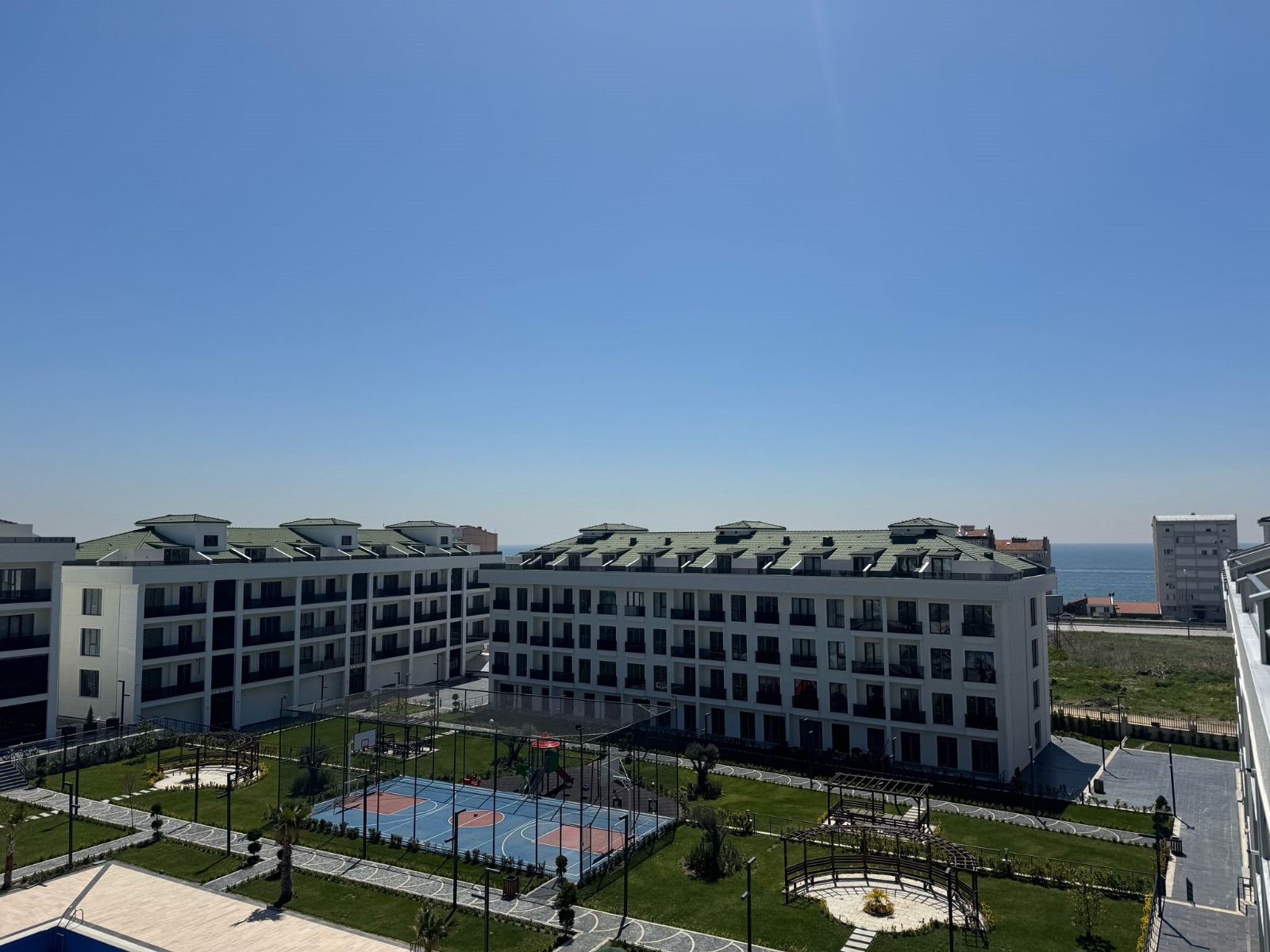 Büyükçekmece satılık daire Akça Grande Konutları havadan görünüm